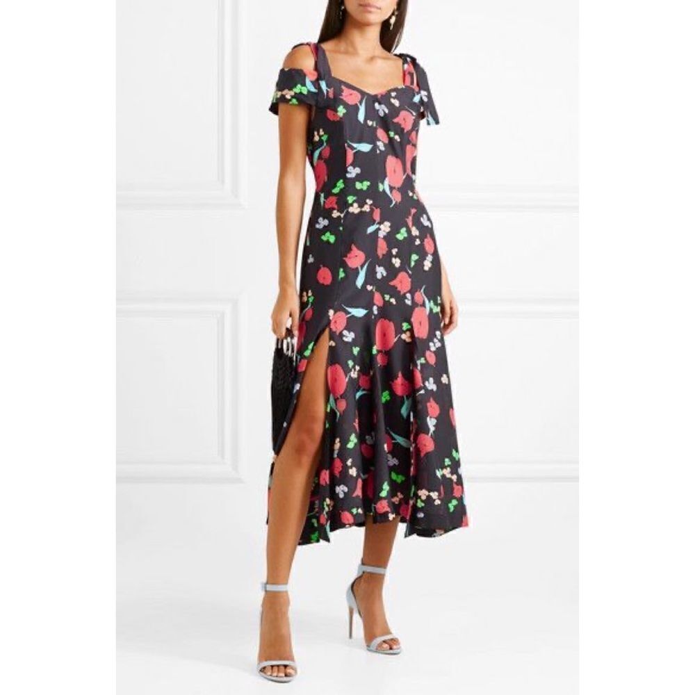 Alice McCall one kiss silk blend Floral midi dress